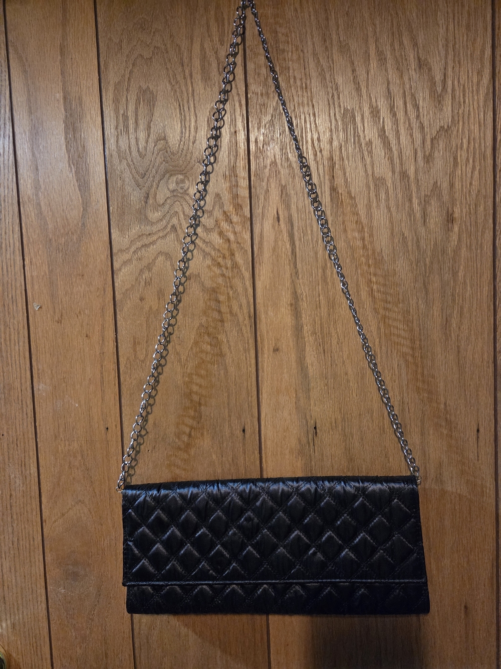 Classic Quilted Black Chain Strap Shoulder Bag